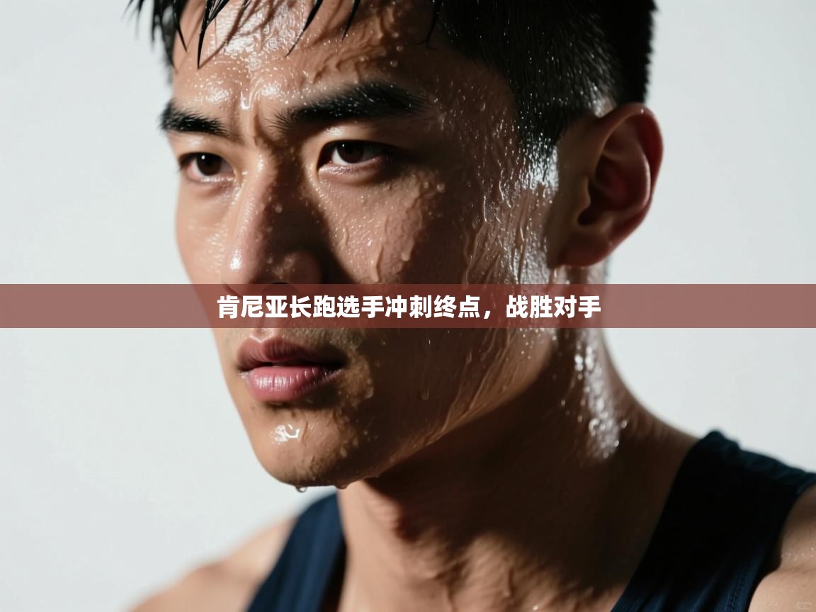 肯尼亚长跑选手冲刺终点，战胜对手